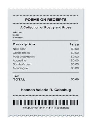 cover image of POEMS ON RECEIPTS